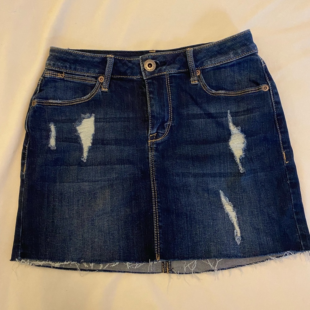 American Rag Raw Hem Denim Skirt